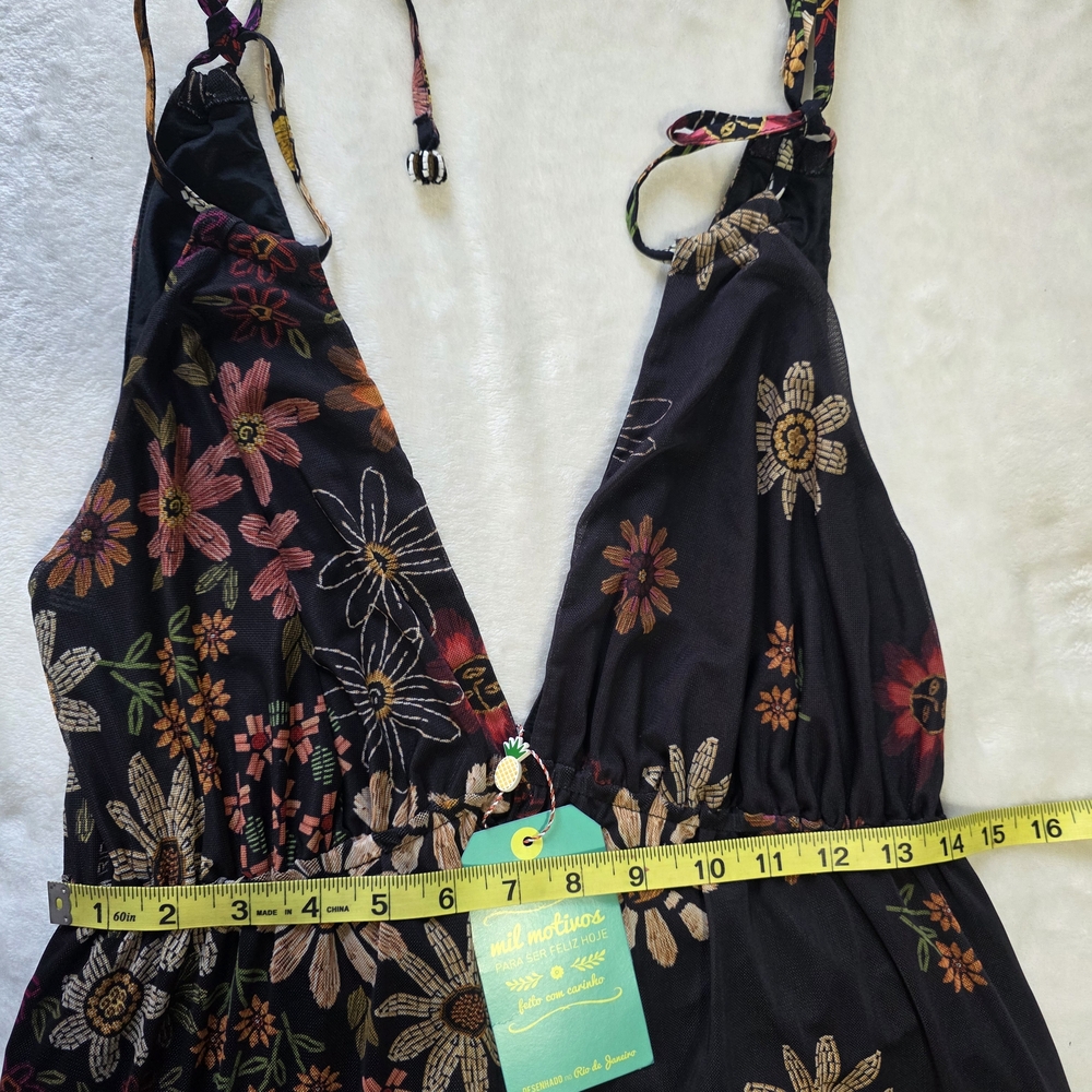 FARM Rio Floral Maxi Dress - Black and Pink - Picture 5 of 7